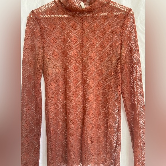 Free People Double Layer Tribeca Sweet Memories Lace Shirt Size Large - Picture 5 of 11